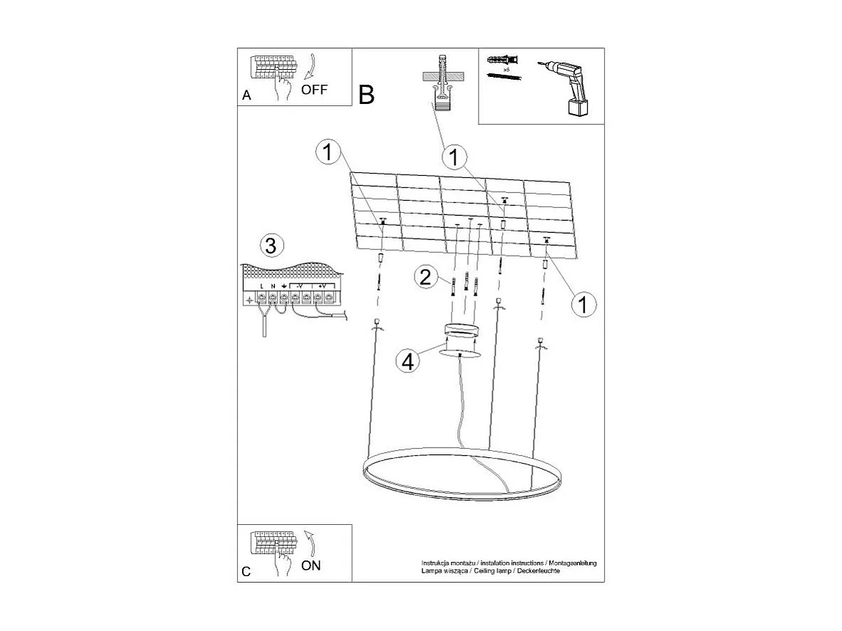 Lustre Nyra 55 blanc 3000K