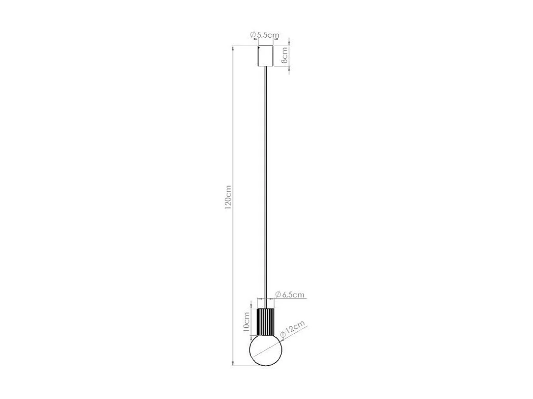 Lampe suspendue Orbis 1 noir