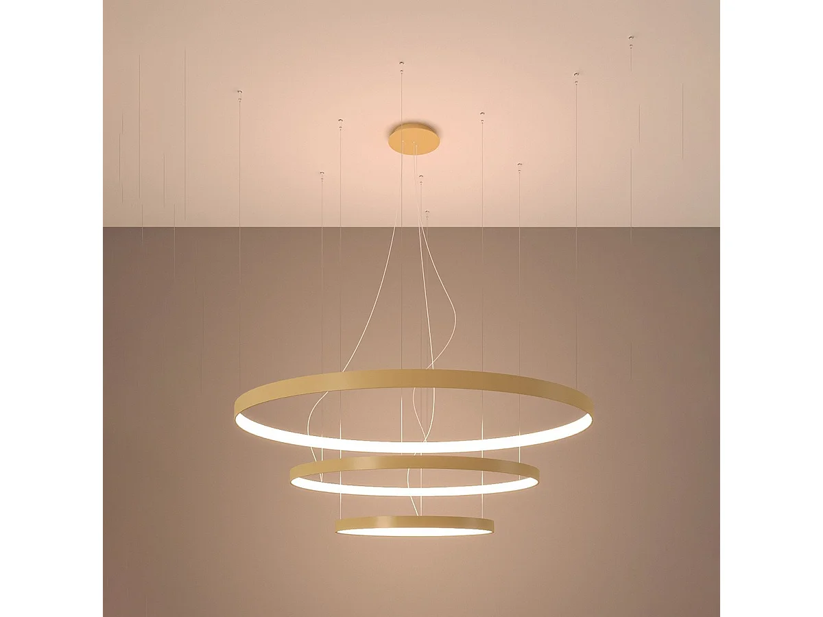 Lustre Nyra 3 55-78-110 doré LED 3000K