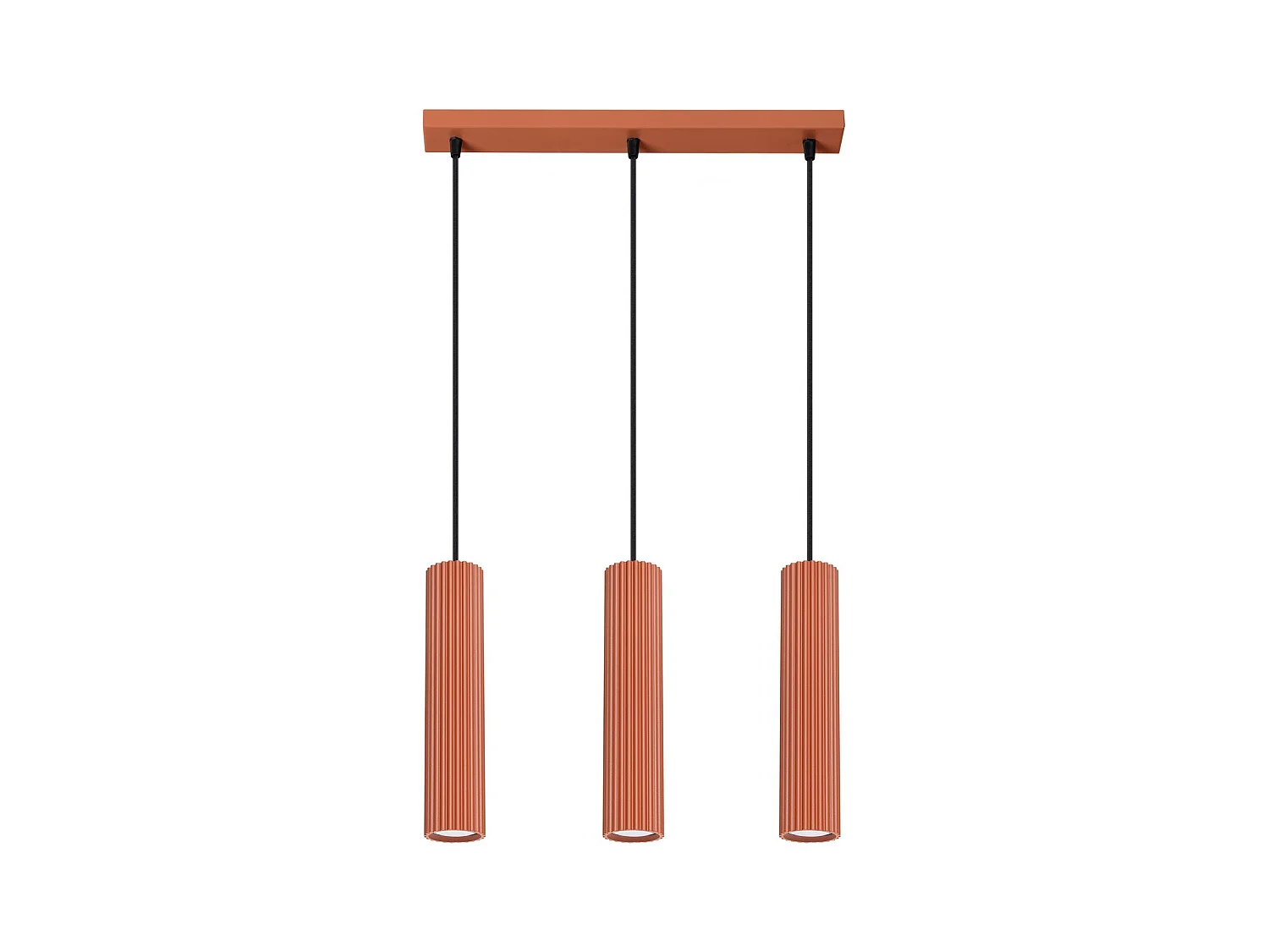 Lampe suspendue Onyx 3L rouge ocre