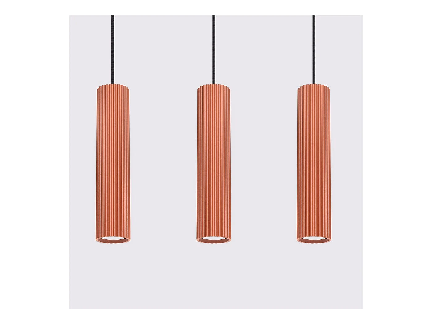 Lampe suspendue Onyx 3L rouge ocre
