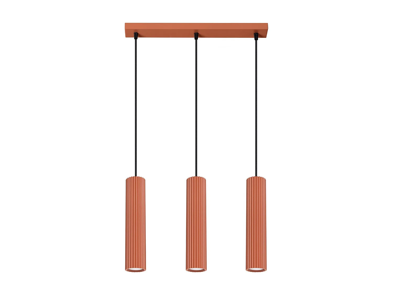 Lampe suspendue Onyx 3L rouge ocre