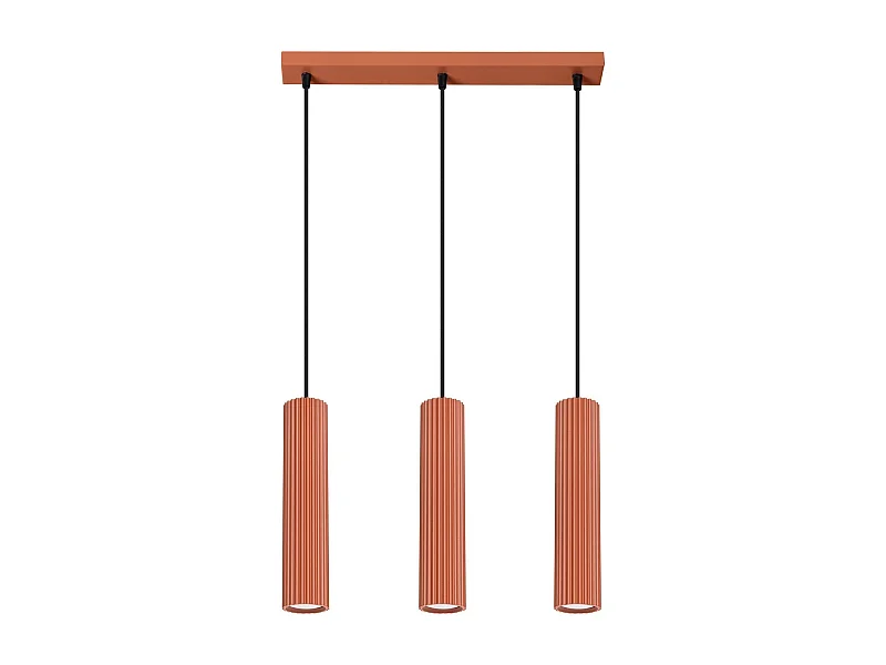 Lampe suspendue Onyx 3L rouge ocre