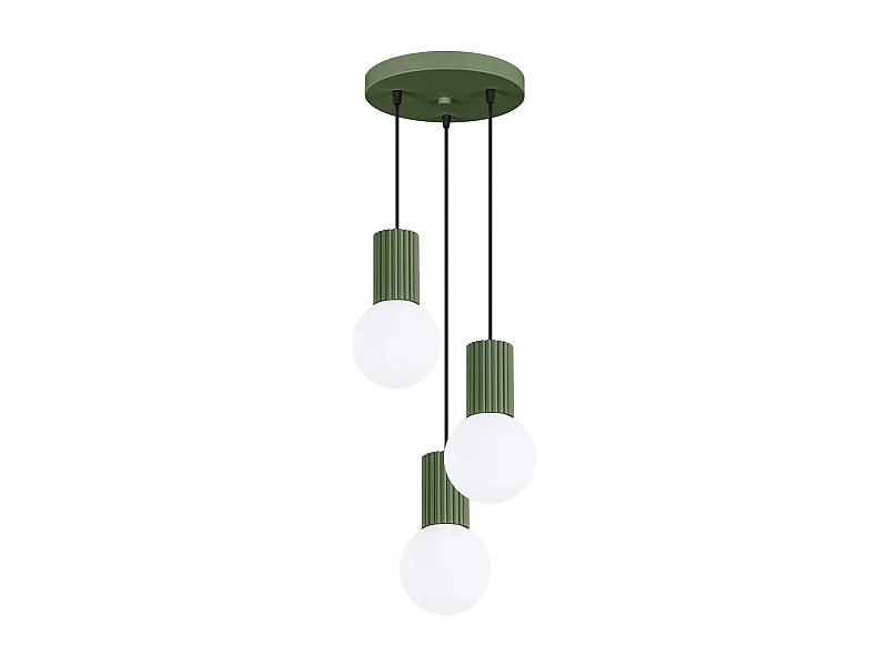 Lampe pendante Orbis 3P vert olive