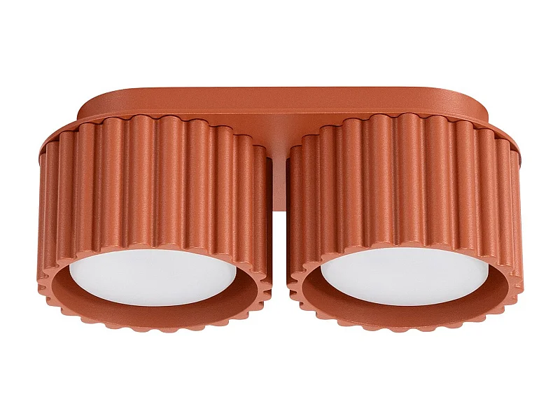Plafonnier Aurélis 2 rouge ochra Gx53