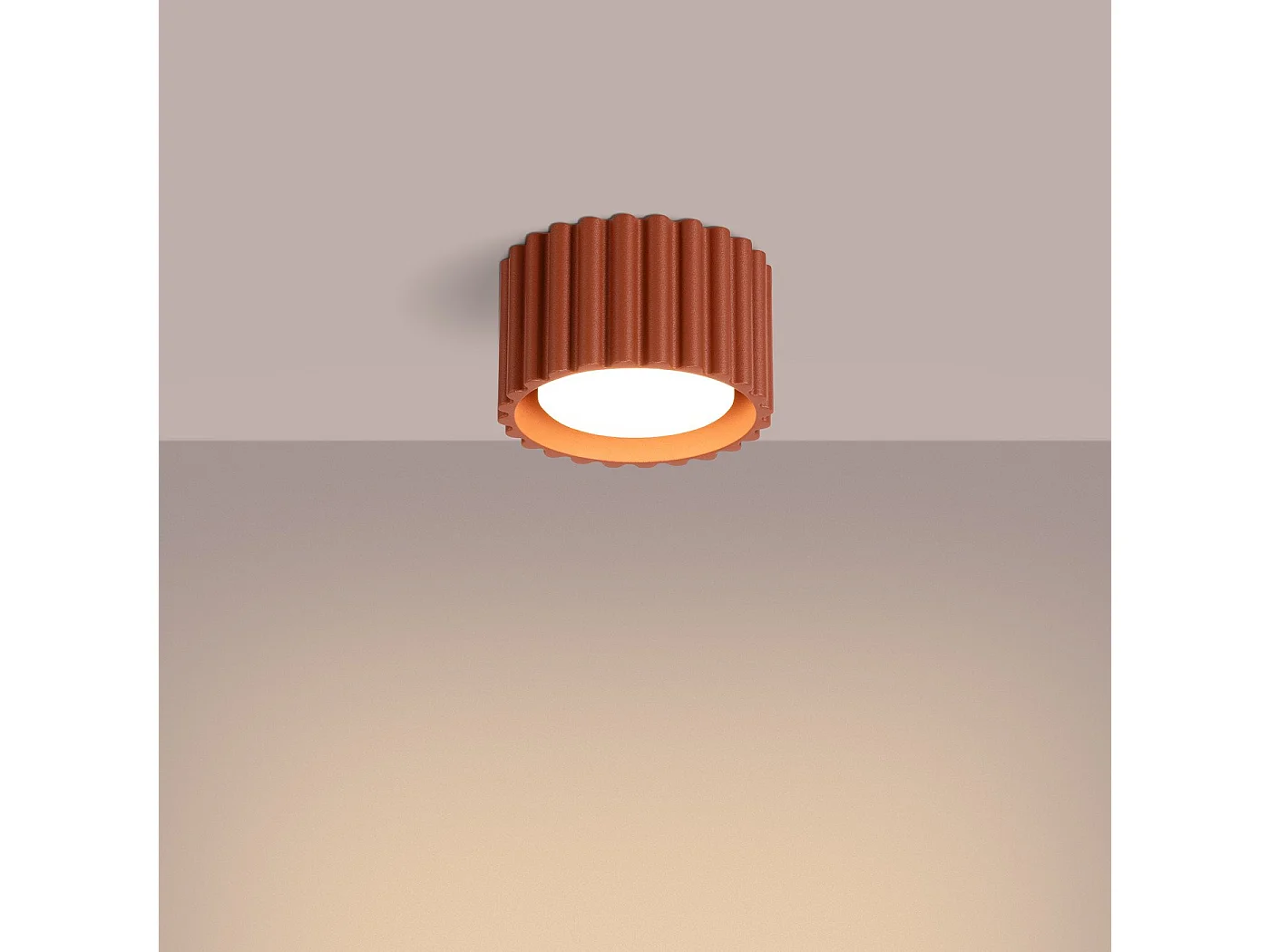 Plafonnier Aurélis 1 rouge ochra Gx53