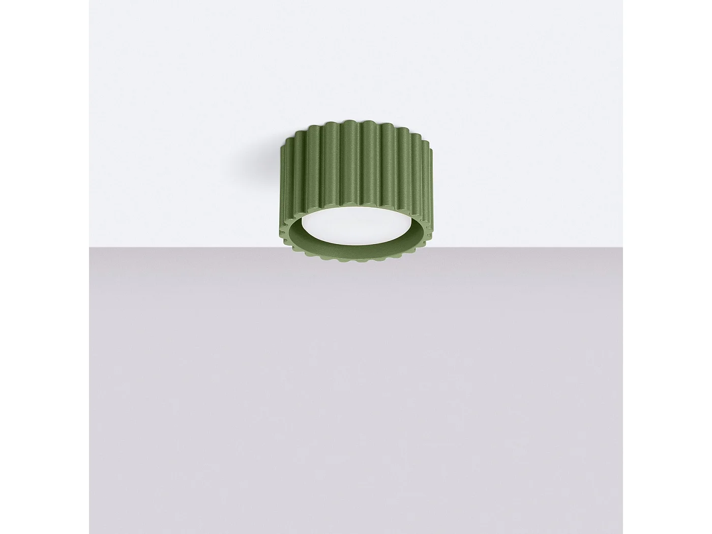 Plafonnier Aurélis 1 vert olive Gx53