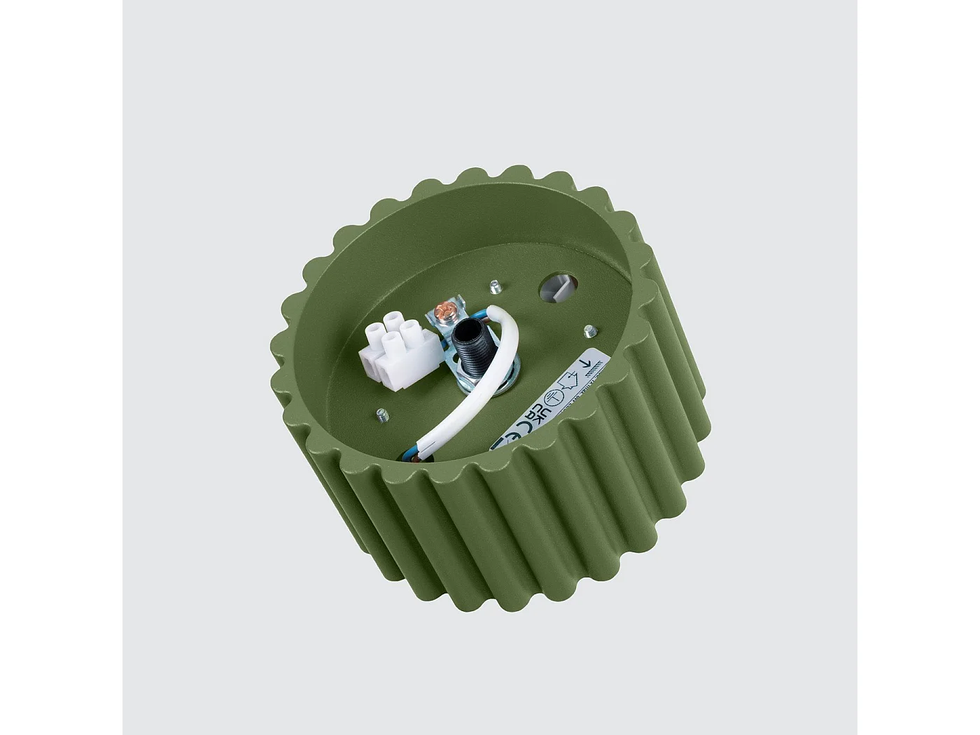 Plafonnier Aurélis 1 vert olive Gx53