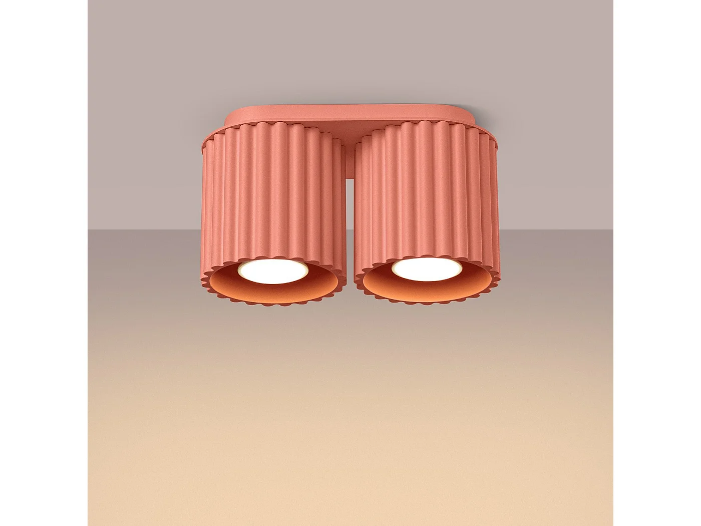 Plafonnier Aurélis 2 peach GU10