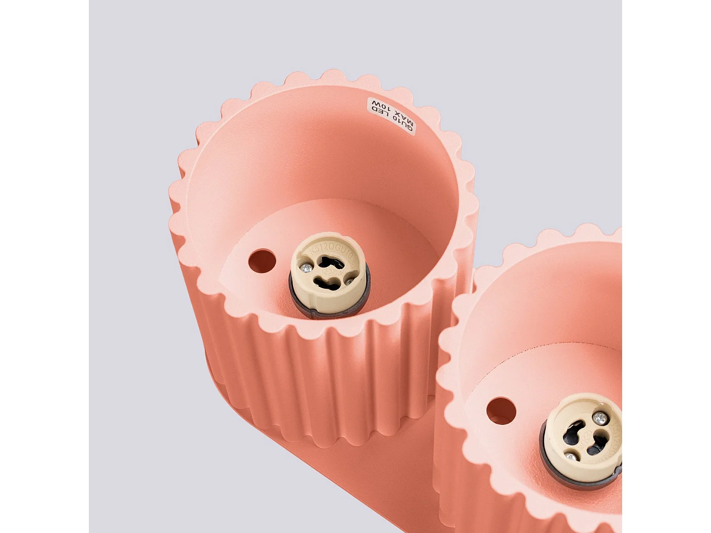 Plafonnier Aurélis 2 peach GU10