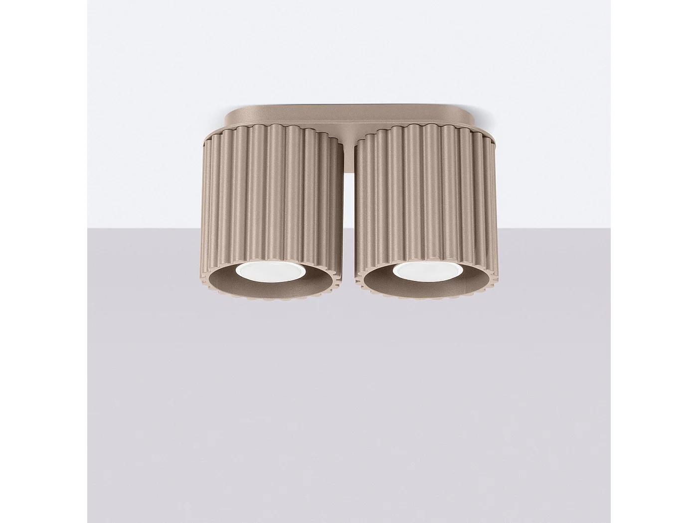 Plafonnier Aurélis 2 taupe GU10