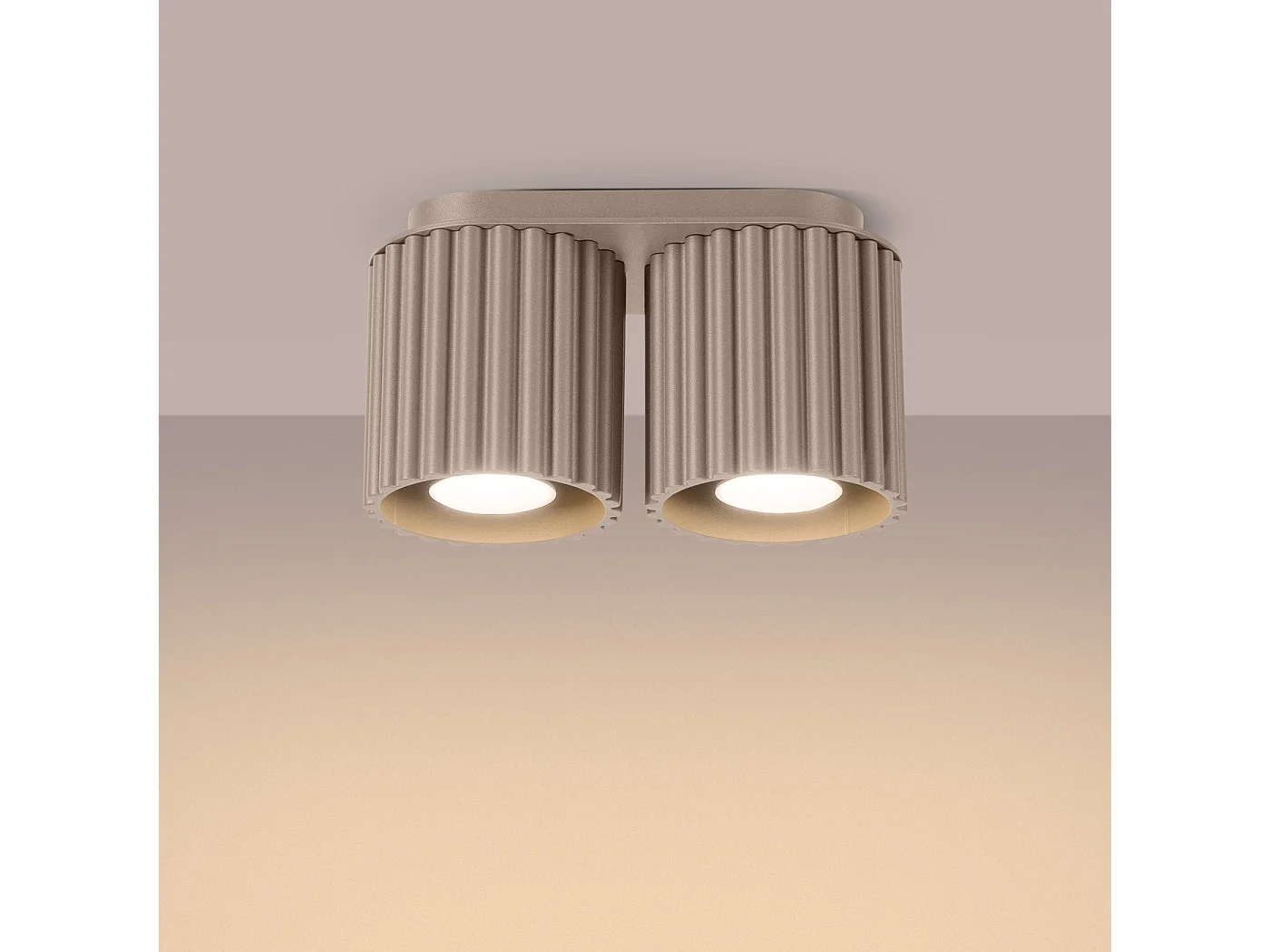 Plafonnier Aurélis 2 taupe GU10