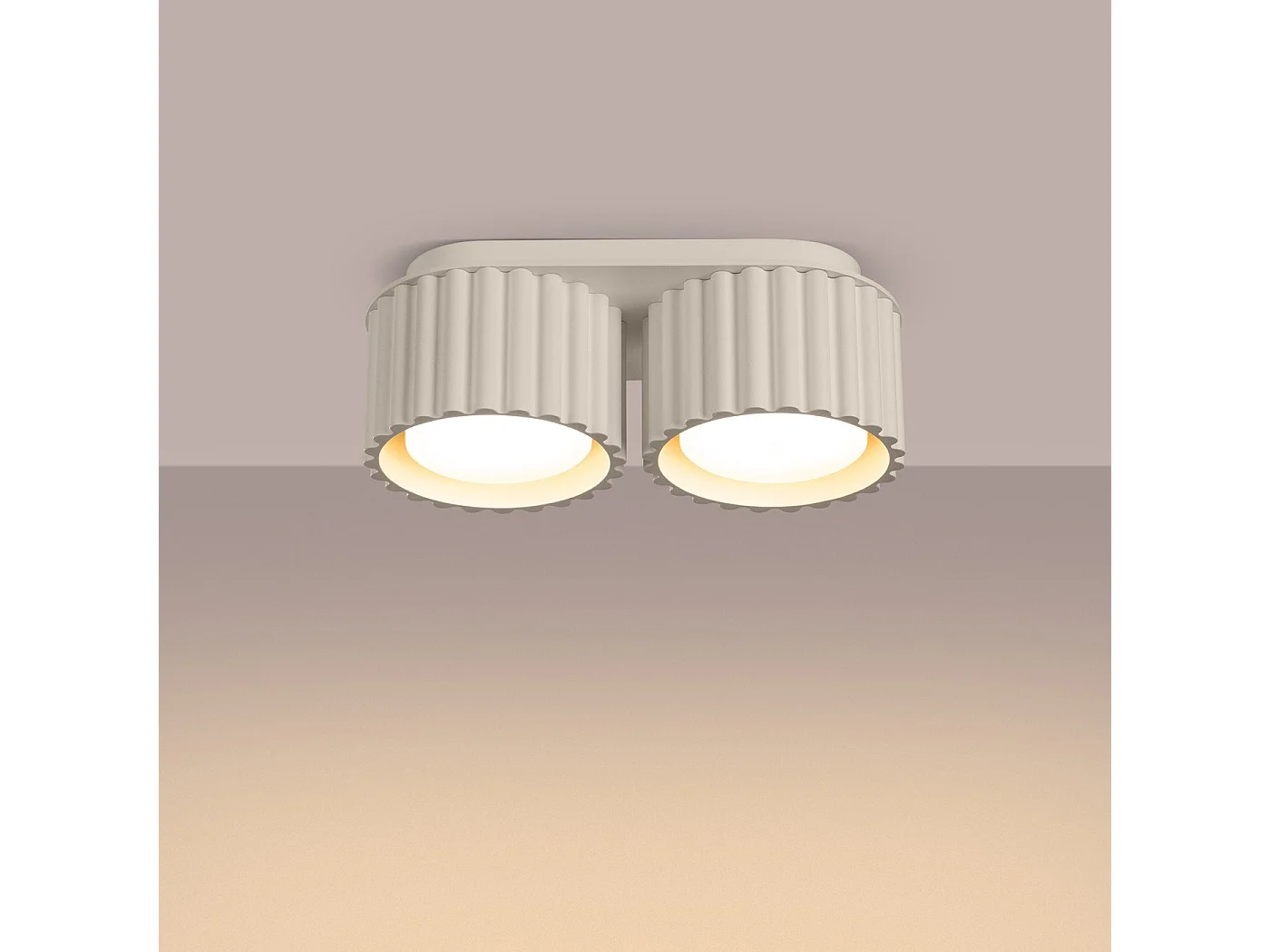 Plafonnier Aurélis 2 beige Gx53