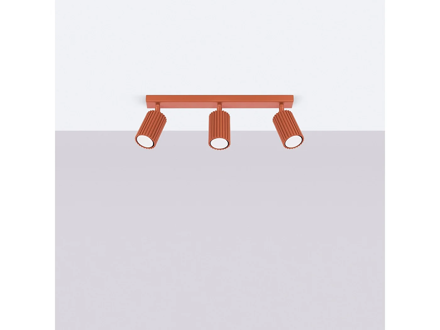 Plafonnier Onyx 3L rouge ocre