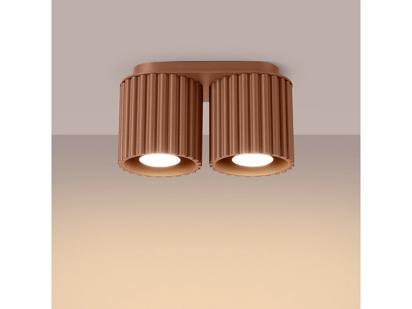 Plafonnier Aurélis 2 moka GU10