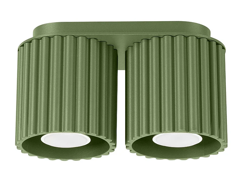 Plafonnier Aurélis 2 vert olive GU10