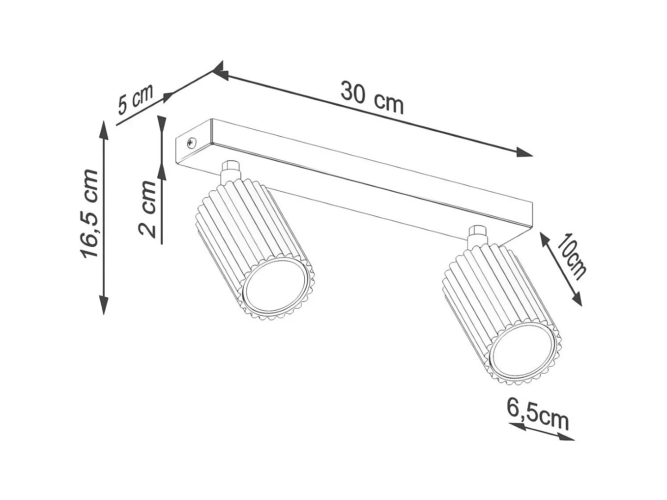 Plafonnier Onyx 2 noir