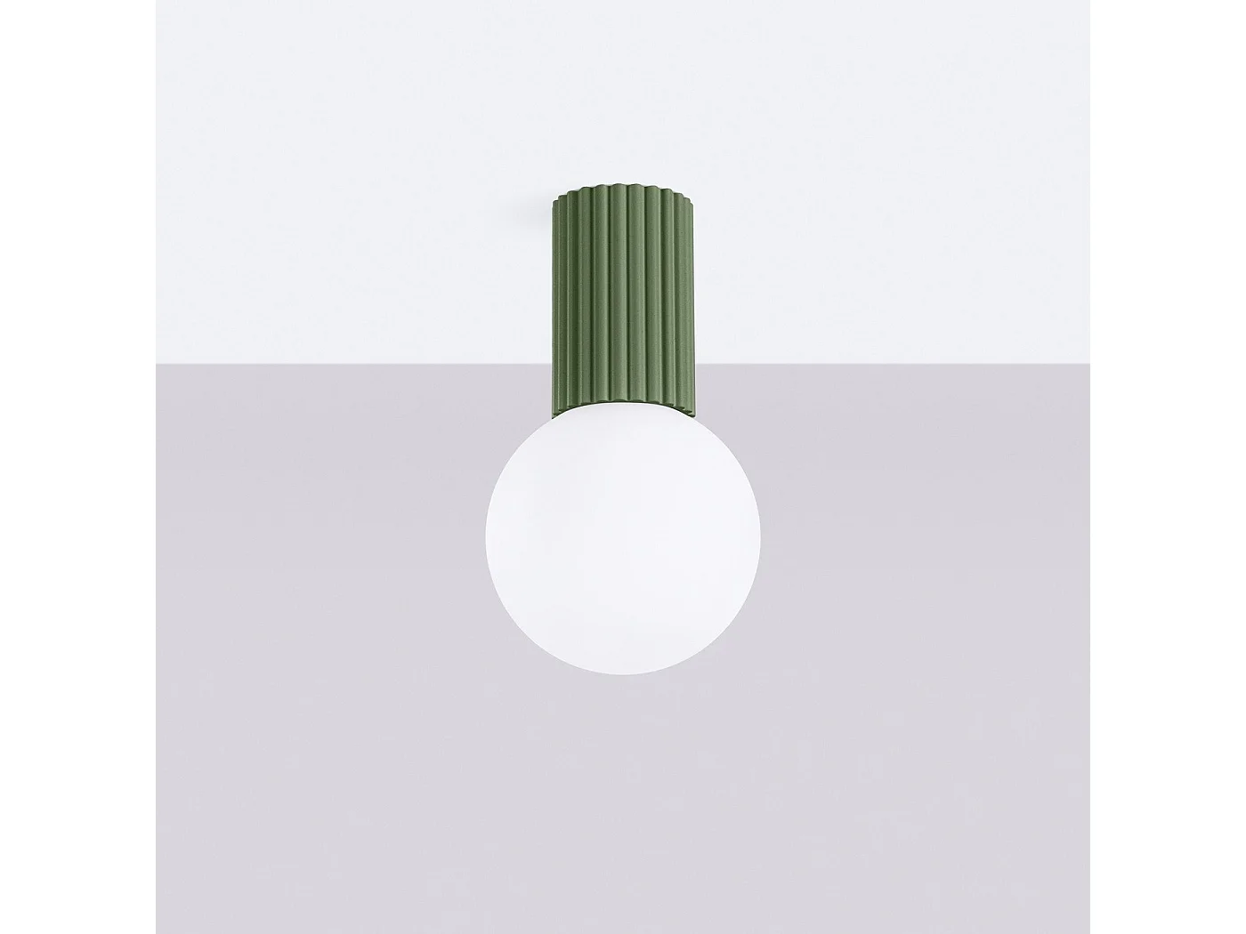 Plafonnier Orbis vert olive IP44