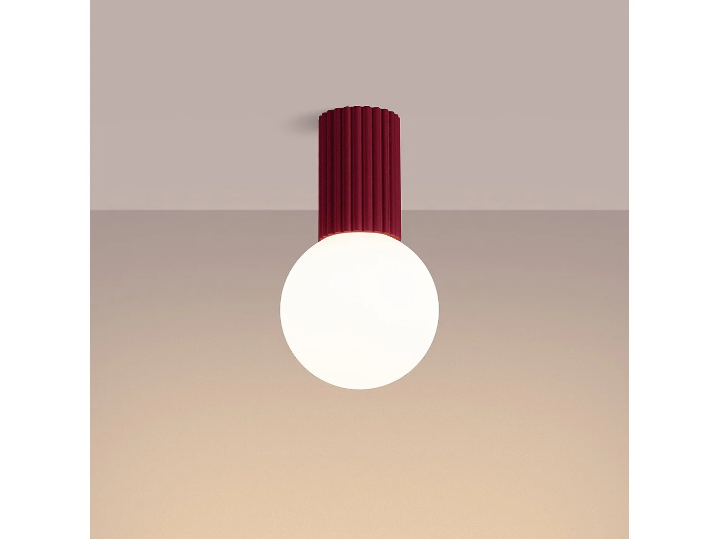 Plafonnier Orbis bordeaux IP44