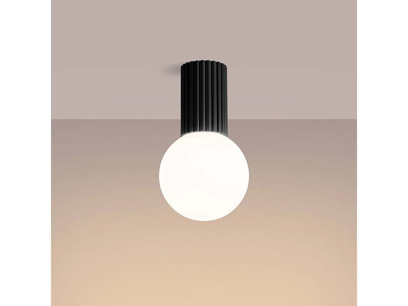 Plafonnier Orbis noir IP44