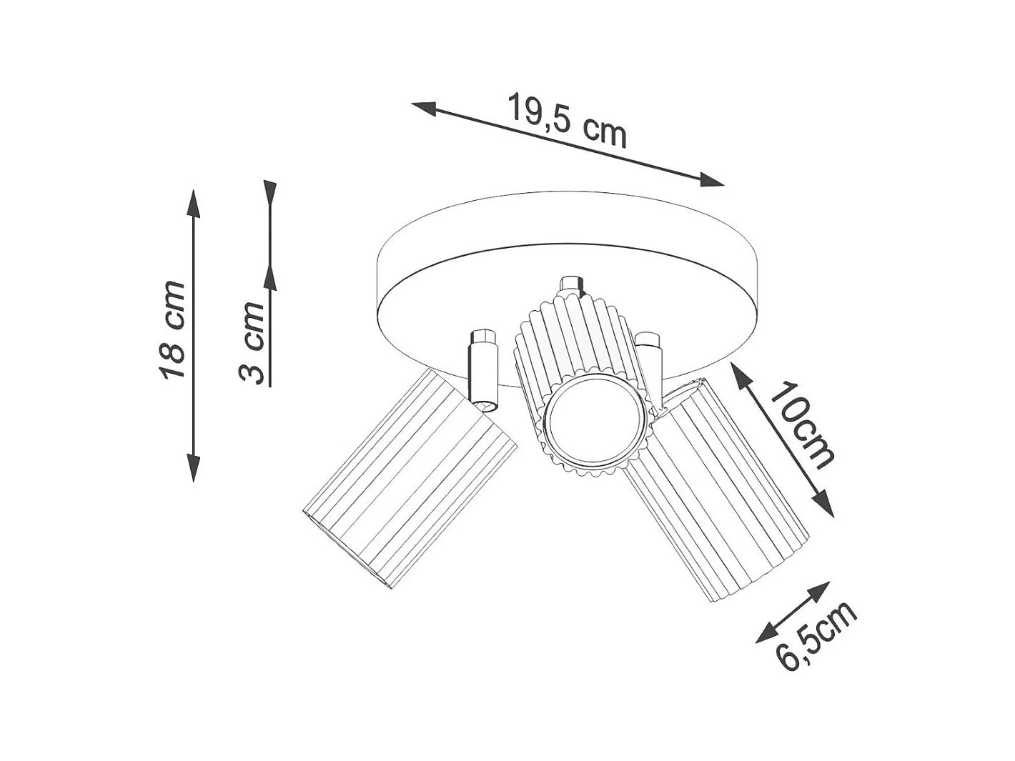 Plafonnier Onyx 3P beige