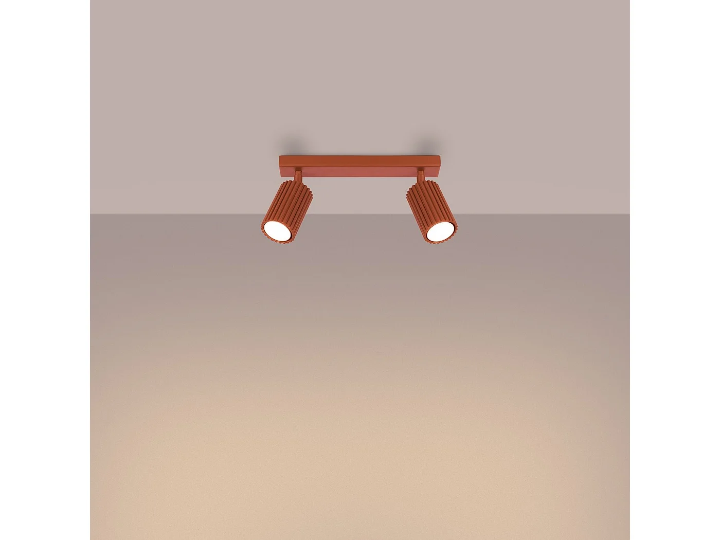 Plafonnier Onyx 2 rouge ocre