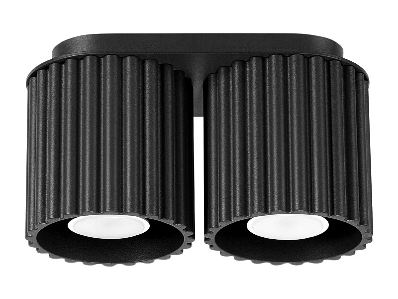 Plafonnier Aurélis 2 noir GU10