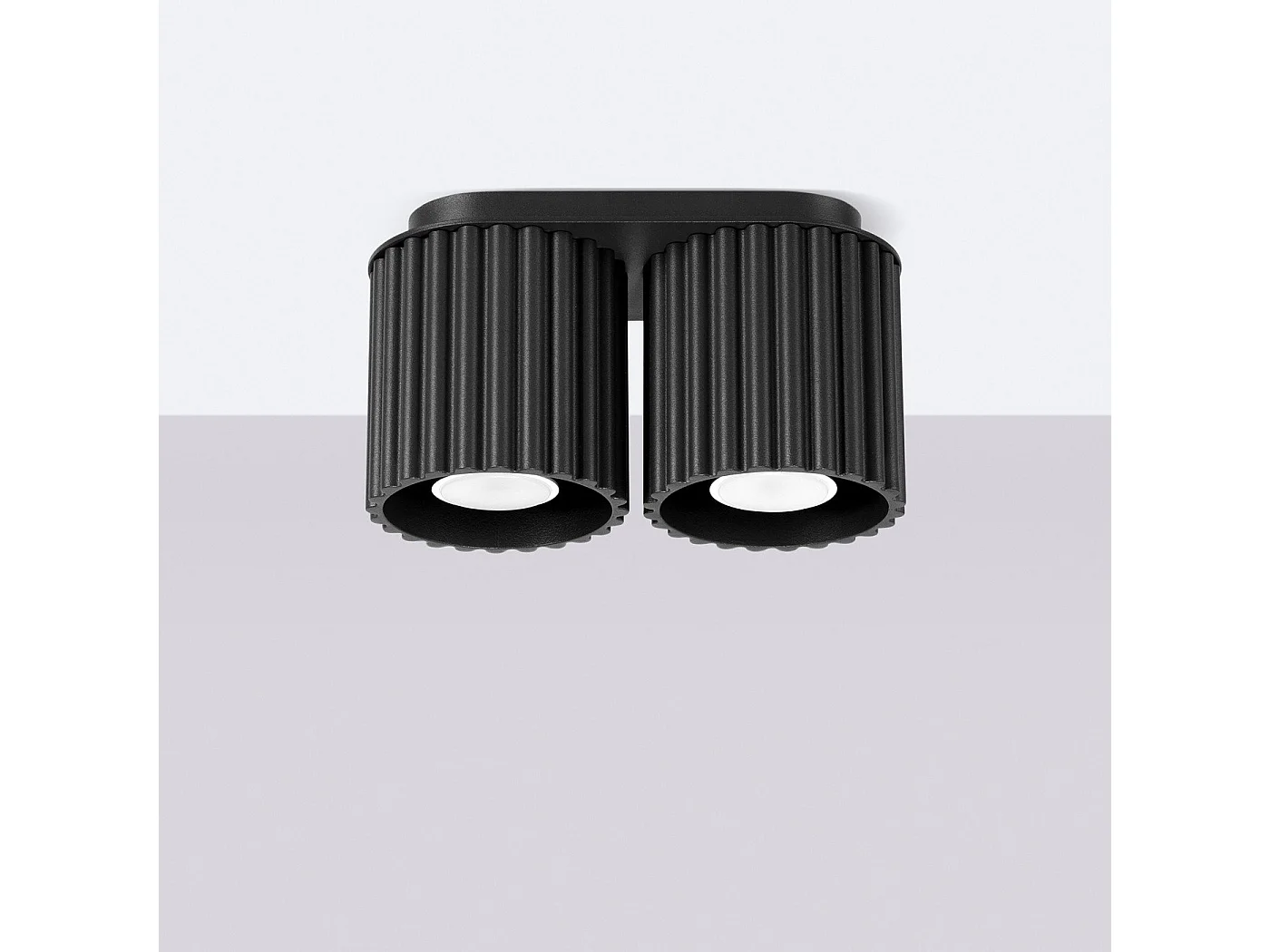 Plafonnier Aurélis 2 noir GU10