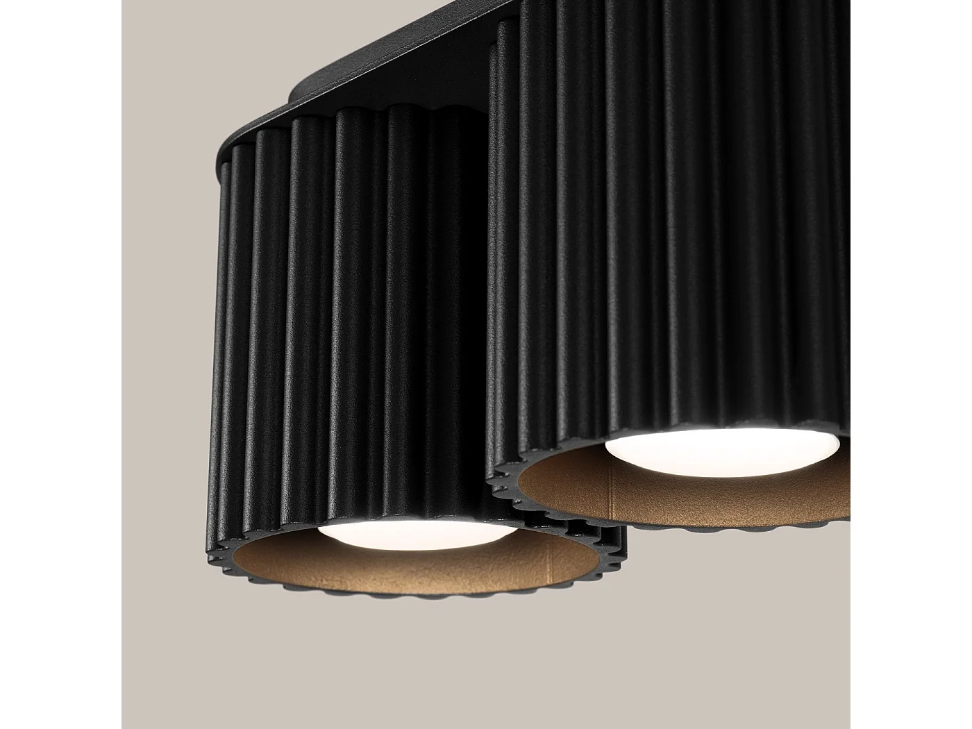 Plafonnier Aurélis 2 noir GU10