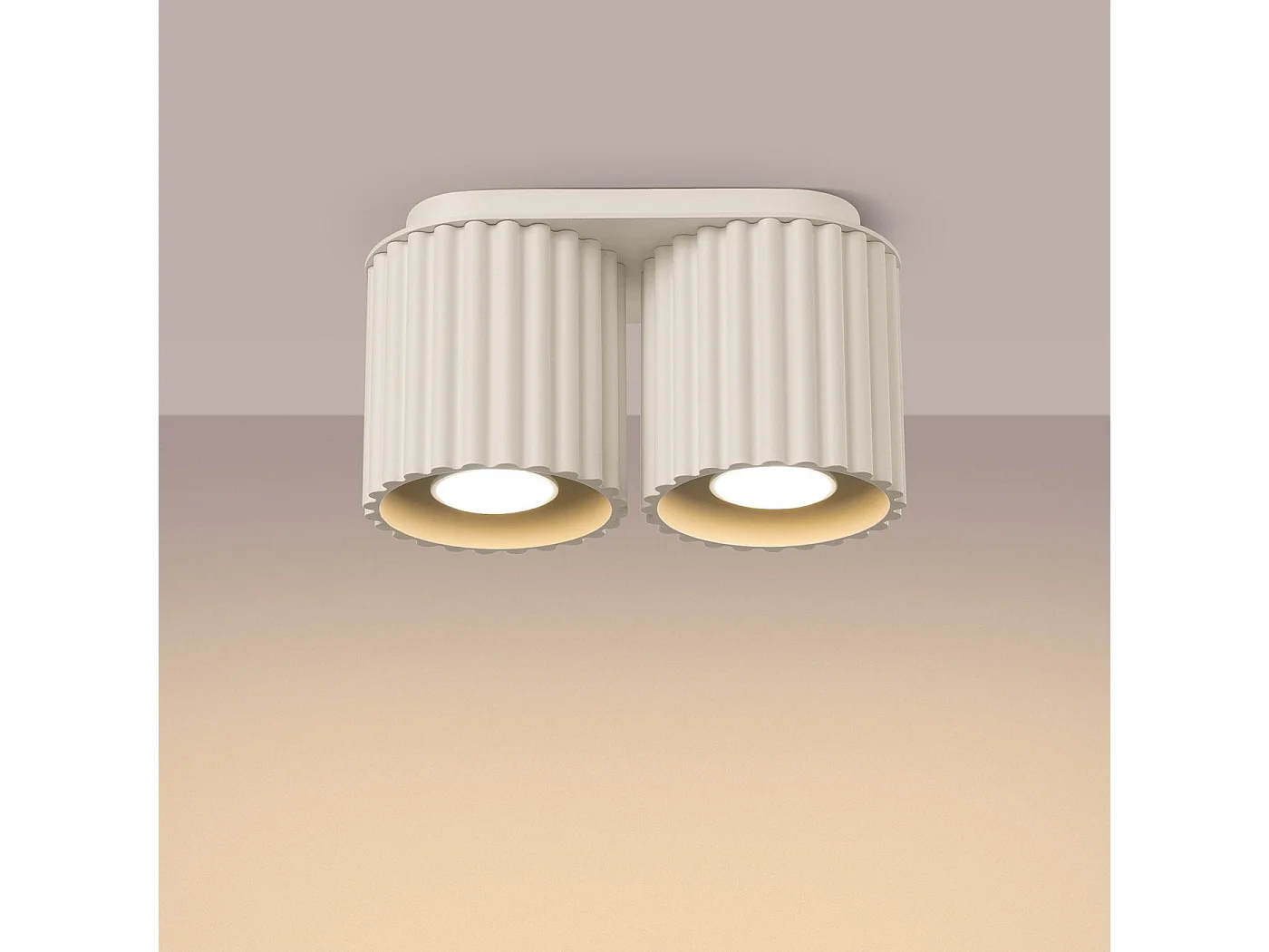 Plafonnier Aurélis 2 beige GU10