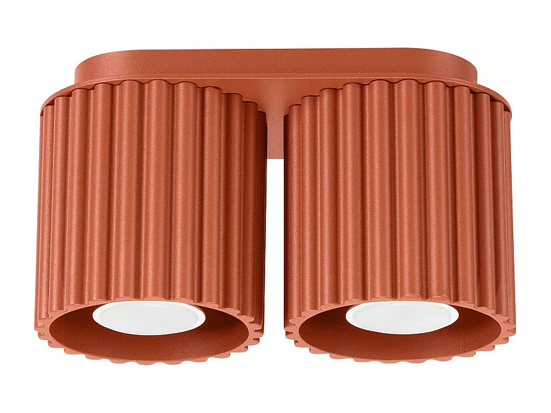 Plafonnier Aurélis 2 rouge ochra GU10