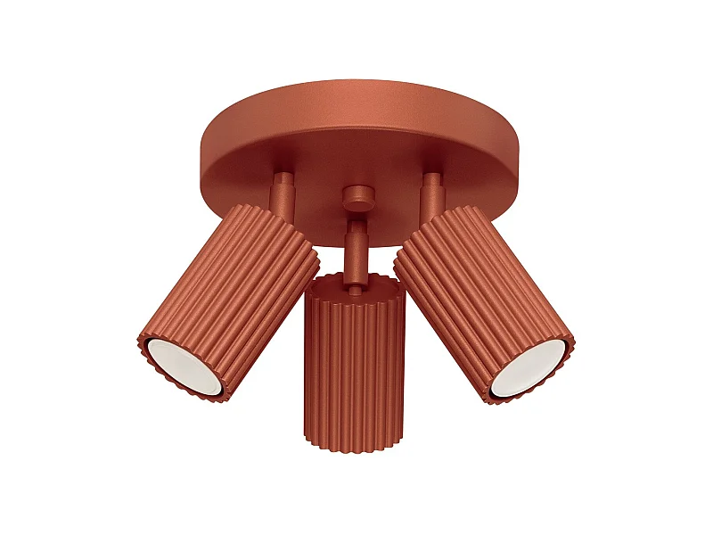 Plafonnier Onyx 3P rouge ocre