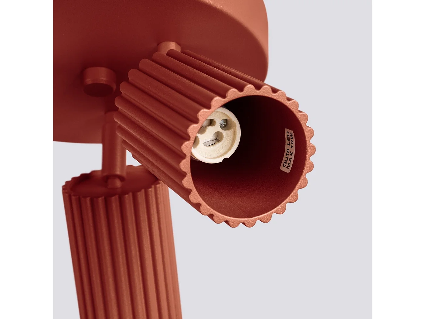 Plafonnier Onyx 3P rouge ocre