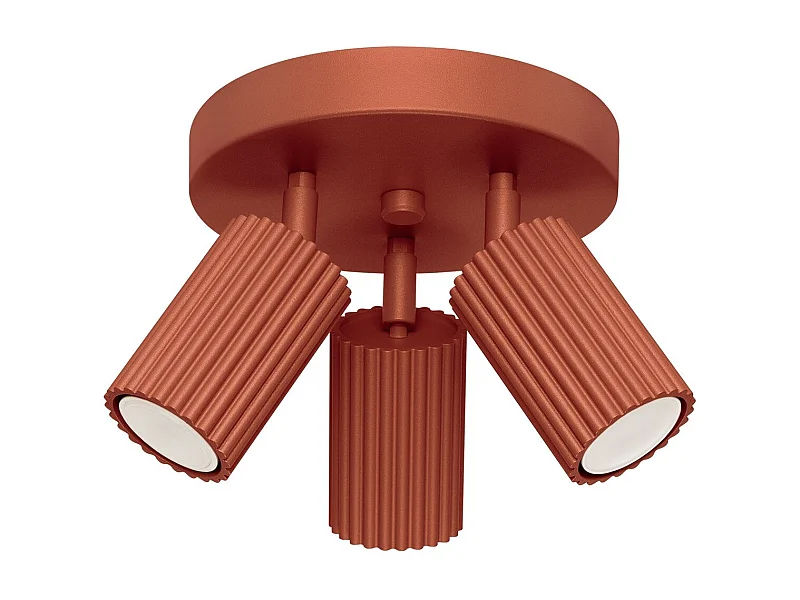 Plafonnier Onyx 3P rouge ocre