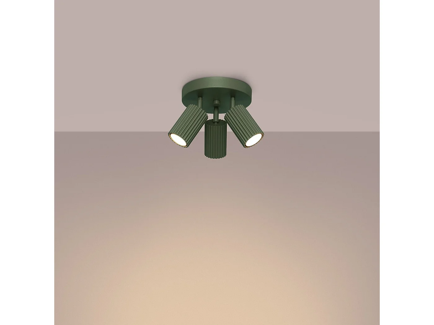 Plafonnier Onyx 3P vert olive