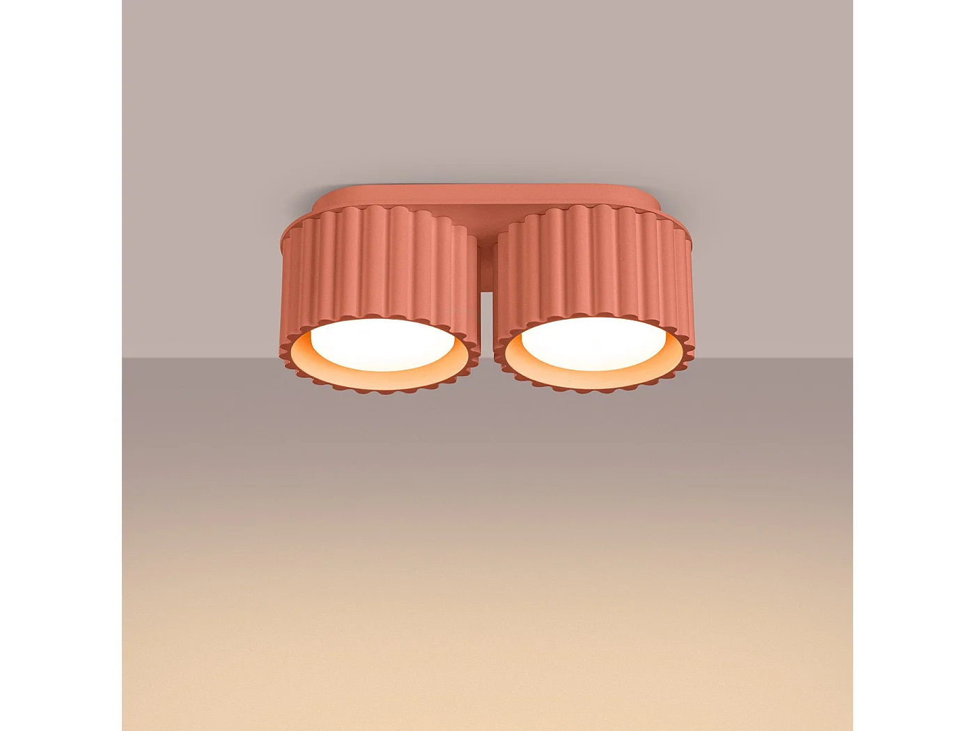 Plafonnier Aurélis 2 peach Gx53