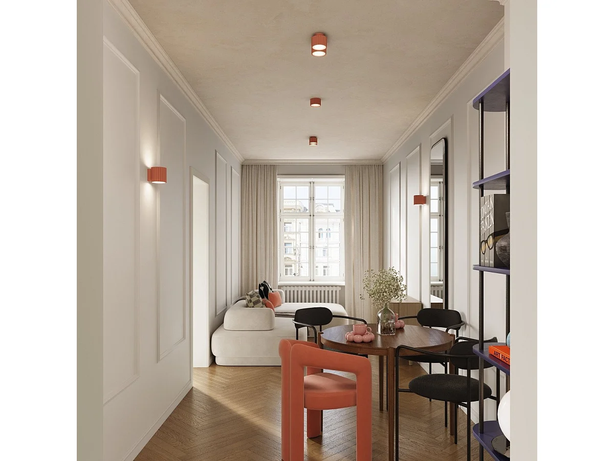 Plafonnier Aurélis 2 peach Gx53