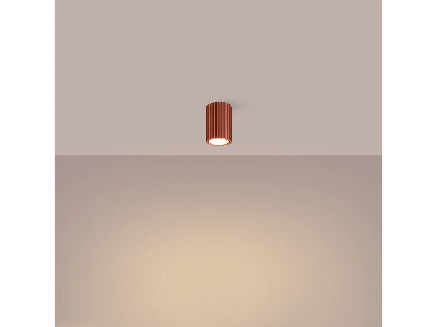 Plafonnier Onyx 10 rouge ocre