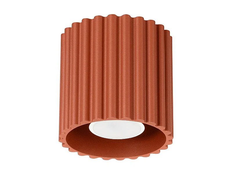 Plafonnier Aurélis 1 rouge ochra GU10