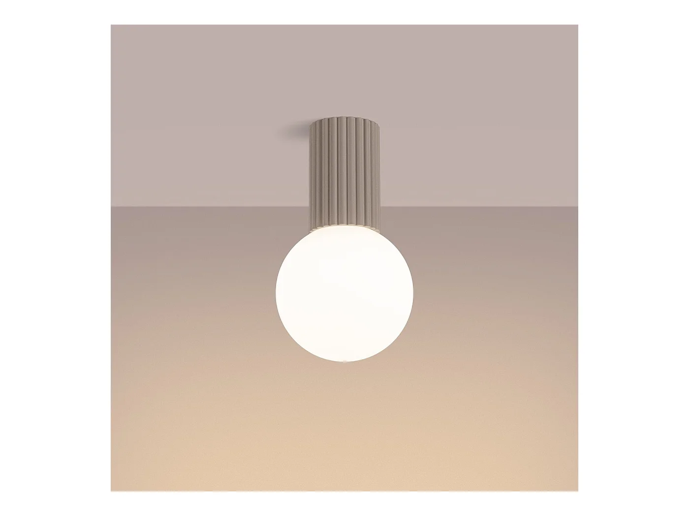 Plafonnier Orbis taupe IP44