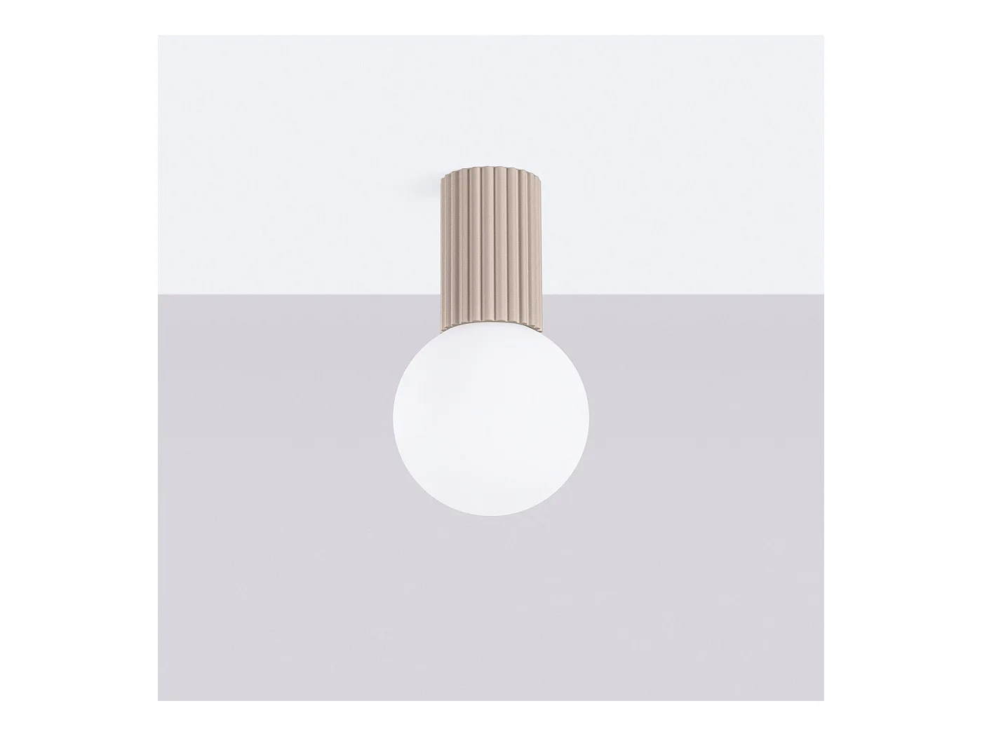 Plafonnier Orbis taupe IP44