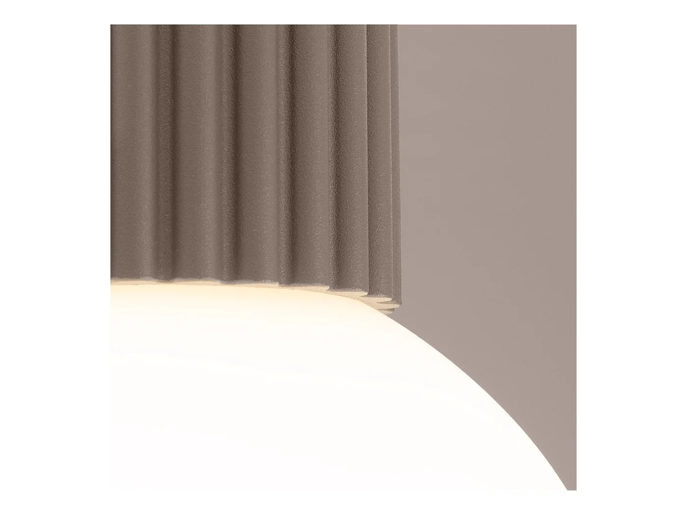 Plafonnier Orbis taupe IP44