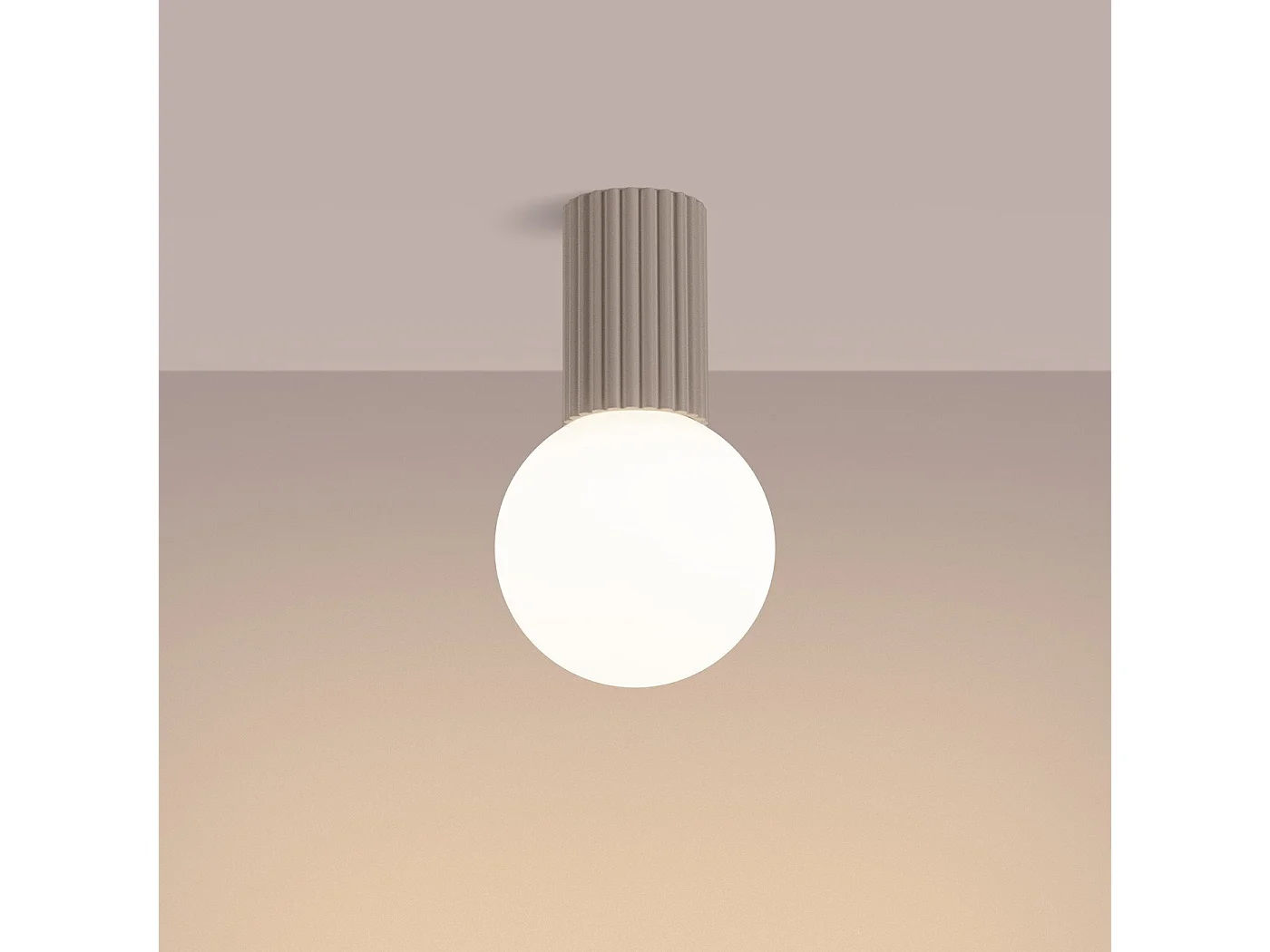 Plafonnier Orbis taupe IP44