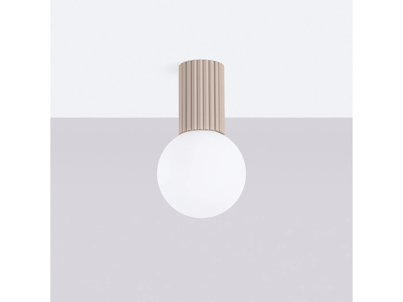 Plafonnier Orbis taupe IP44