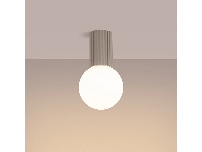 Plafonnier Orbis taupe IP44