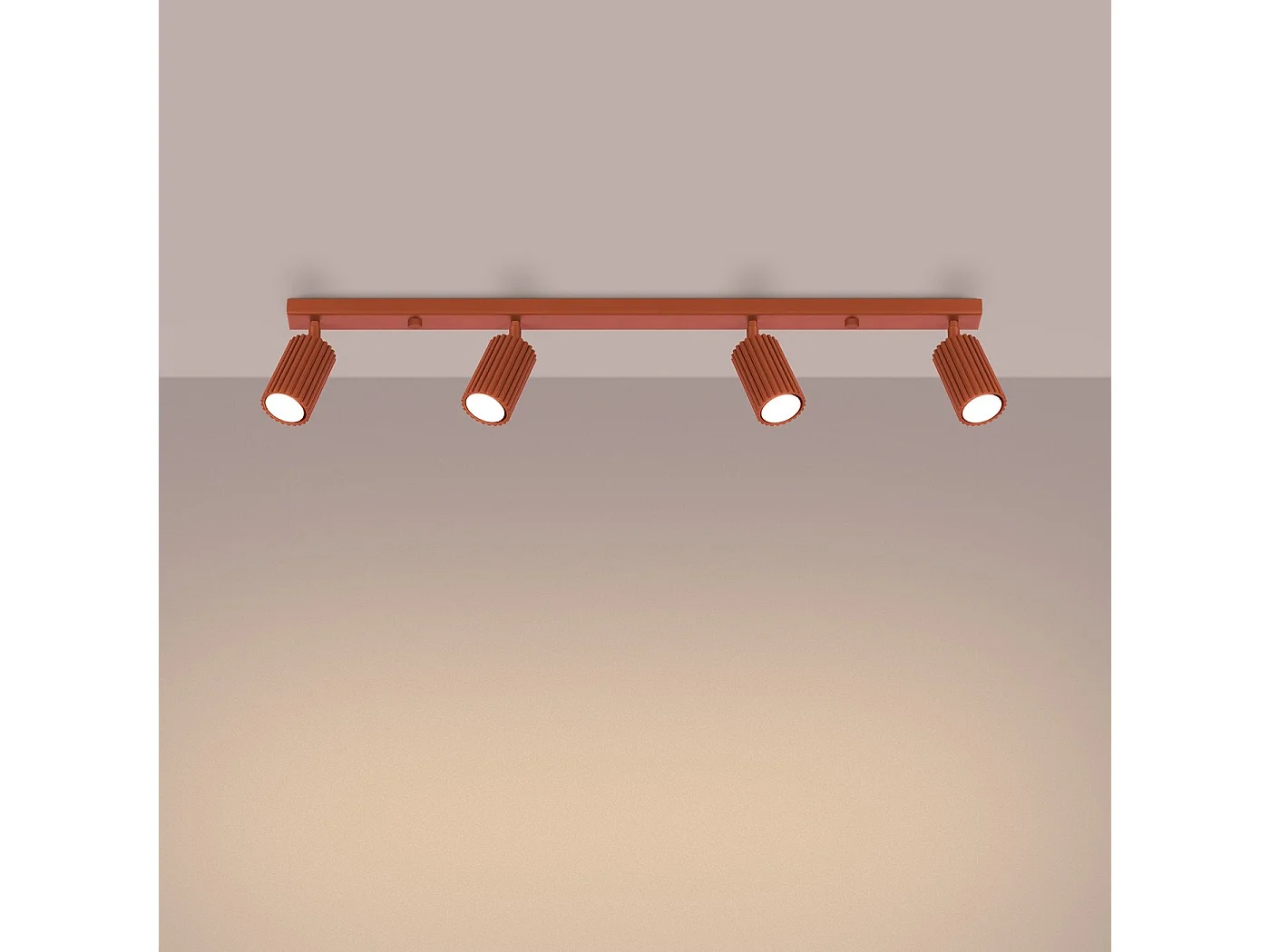 Plafonnier Onyx 4L rouge ocre