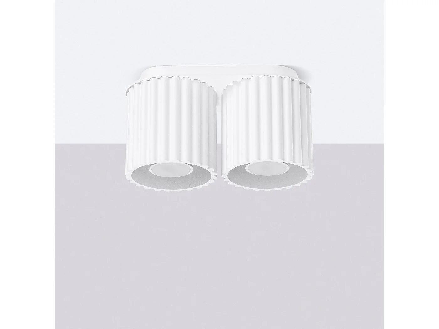 Plafonnier Aurélis 2 blanc GU10