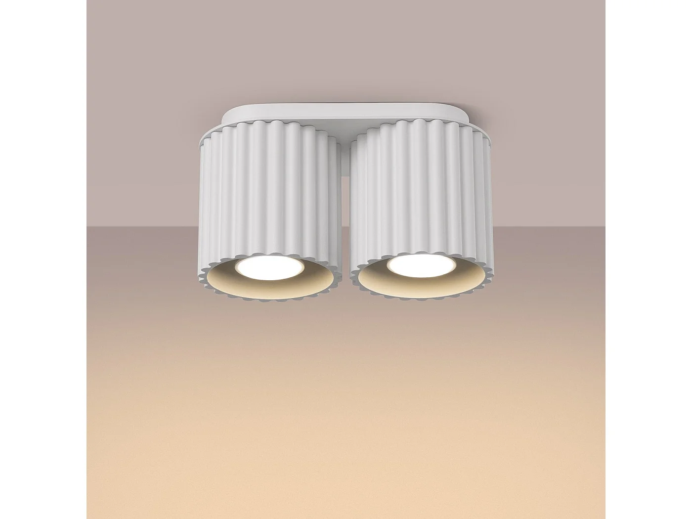 Plafonnier Aurélis 2 blanc GU10