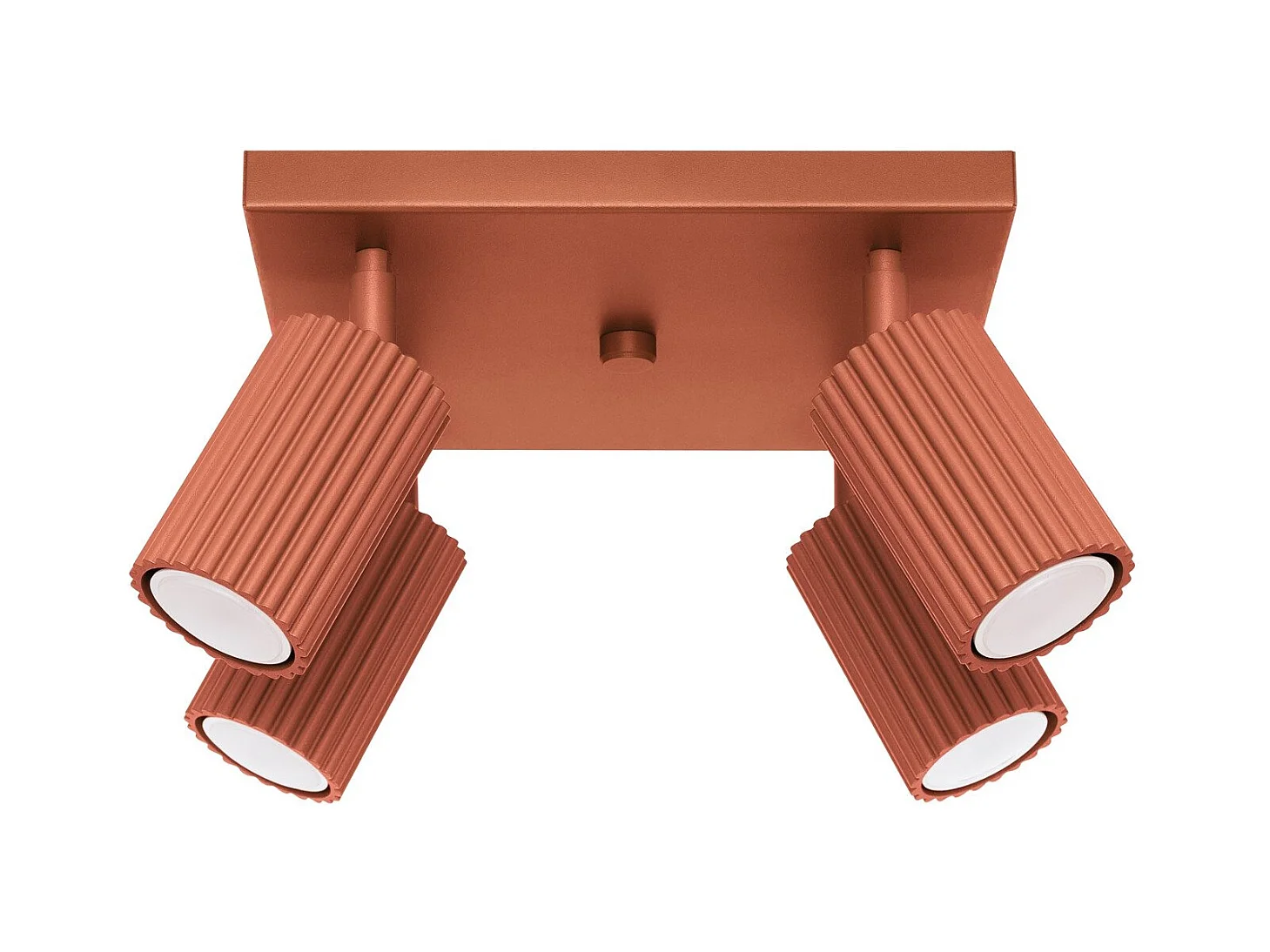 Plafonnier Onyx 4 rouge ocre