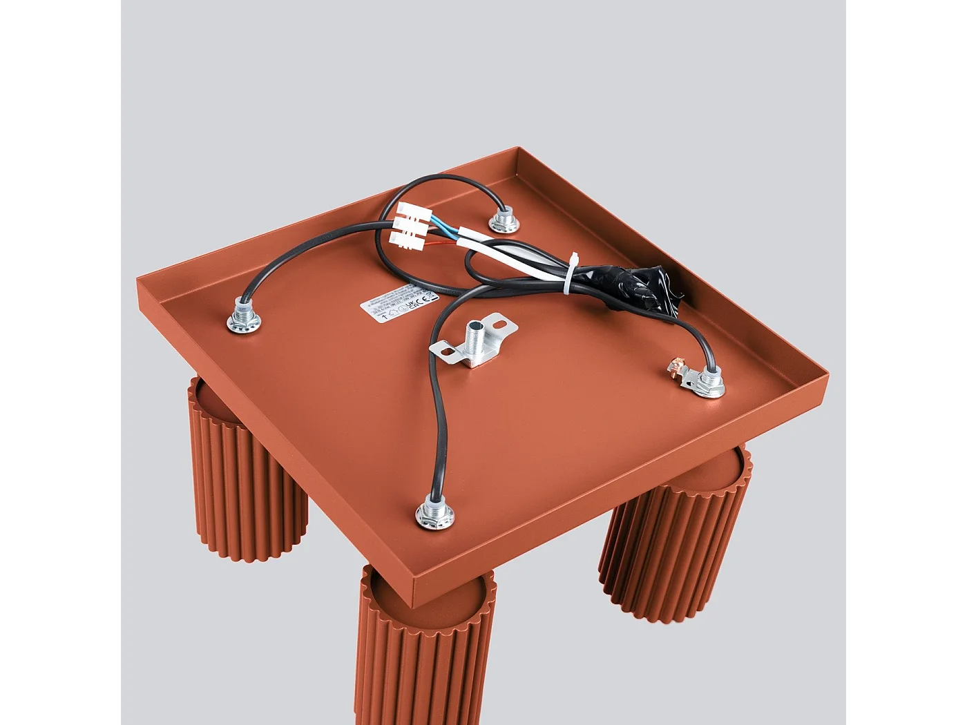 Plafonnier Onyx 4 rouge ocre